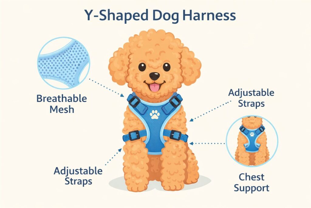 ペルロスハーネスの構造と特徴を説明した図