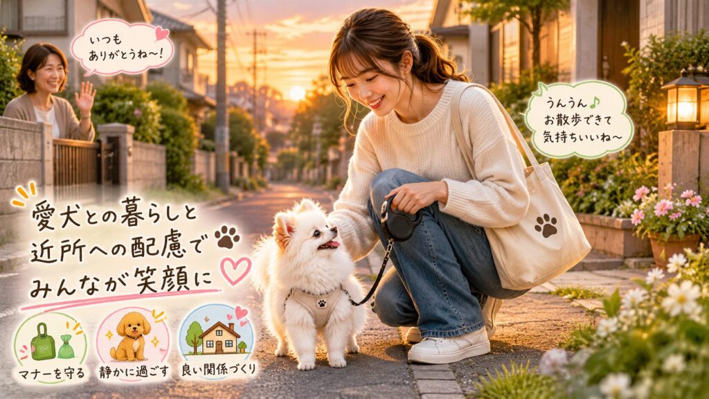 戸建て住宅で犬と穏やかに暮らす女性
