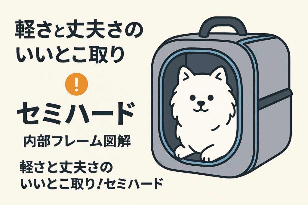 軽さと丈夫さのいいとこ取り!セミハードの内部フレーム図解|白ポメ