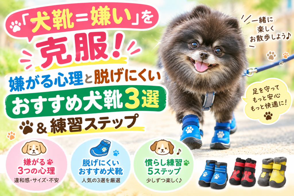 犬靴を履いて散歩する犬とおすすめの犬靴3選