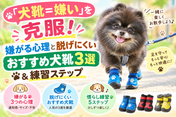 犬靴を履いて散歩する犬とおすすめの犬靴3選