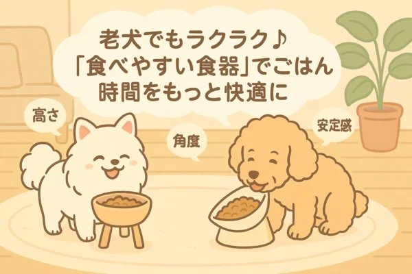 老犬が食べやすい食器おすすめ3選｜高さ・角度・素材の選び方も