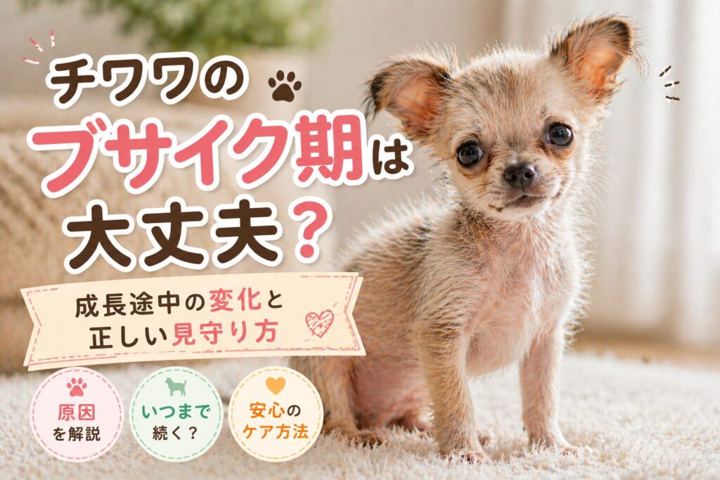 チワワ ブサイク期 子犬 毛が薄い 成長途中