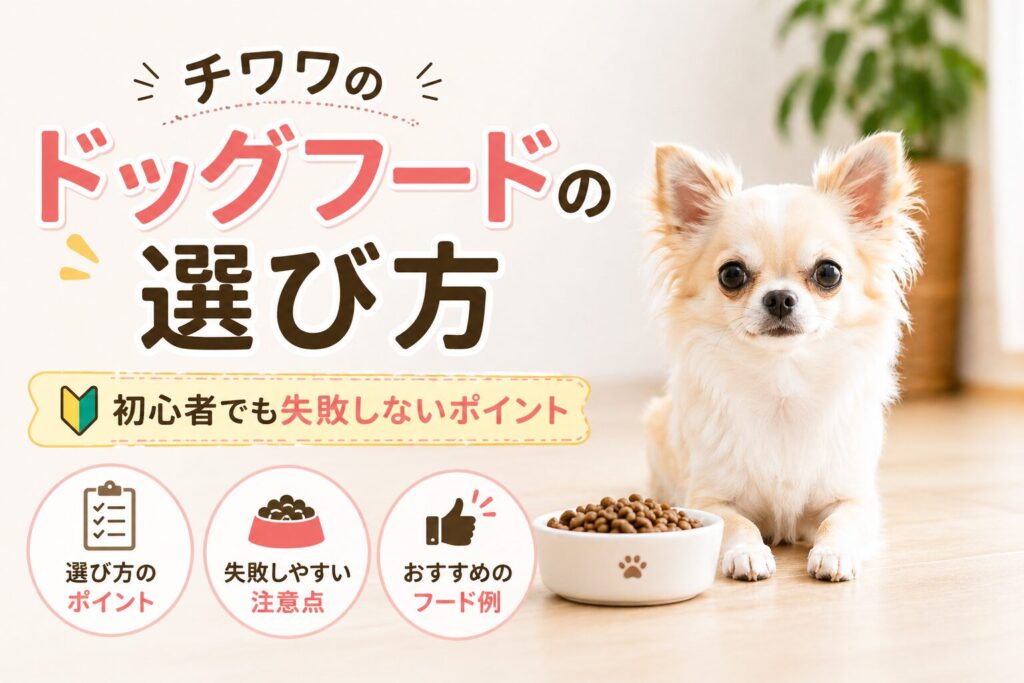 チワワとドッグフード 小型犬向けフード選びのイメージ