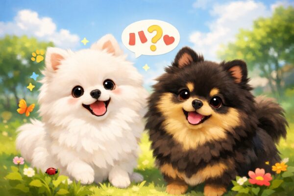 ポメラニアンの性格が気になる飼い主さん向けのイラスト風アイキャッチ画像