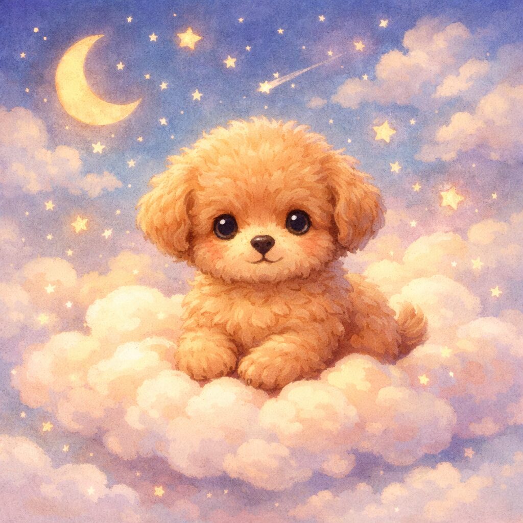 夢占いで茶色の子犬の夢を見るイメージ