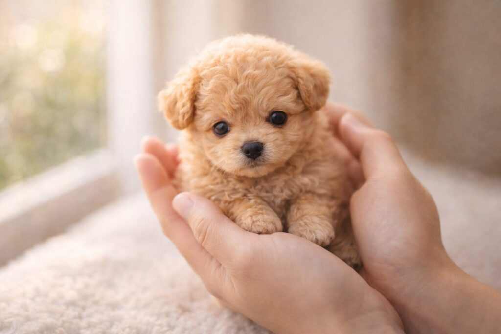 子犬を抱っこする夢のイメージ