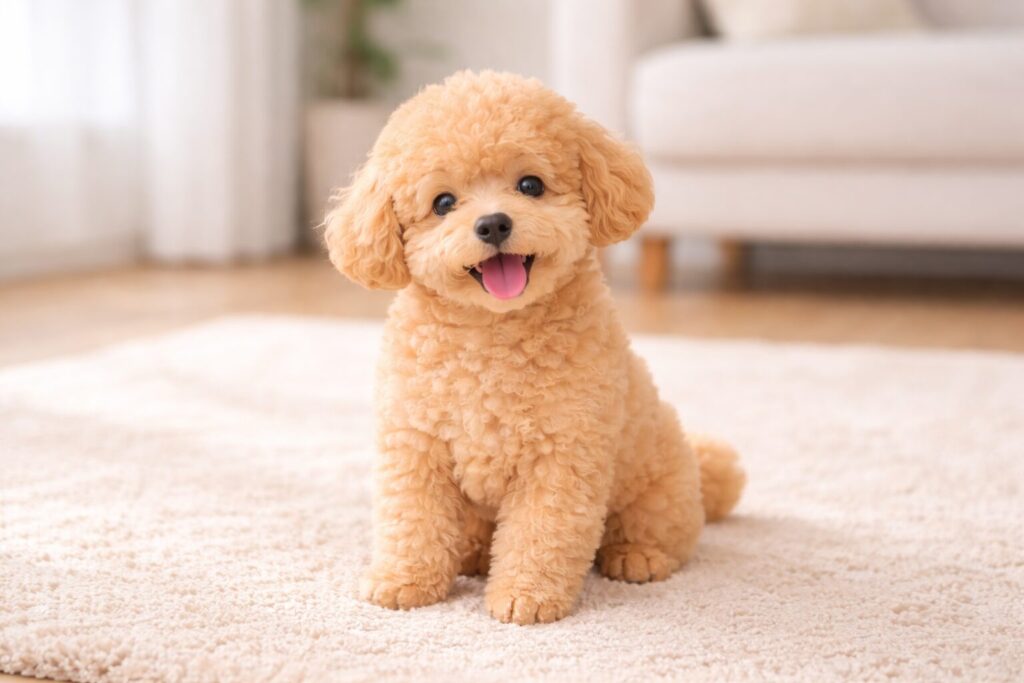 トイプードルの子犬の成長イメージ