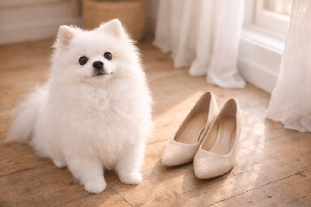 白い犬の夢の意味を表すイメージ