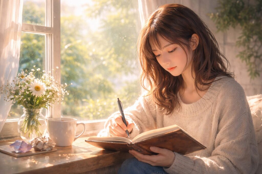 夢の内容を振り返るイメージ