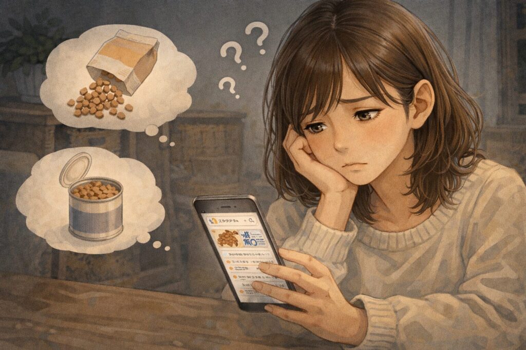 ドッグフードの情報を見て不安になる飼い主