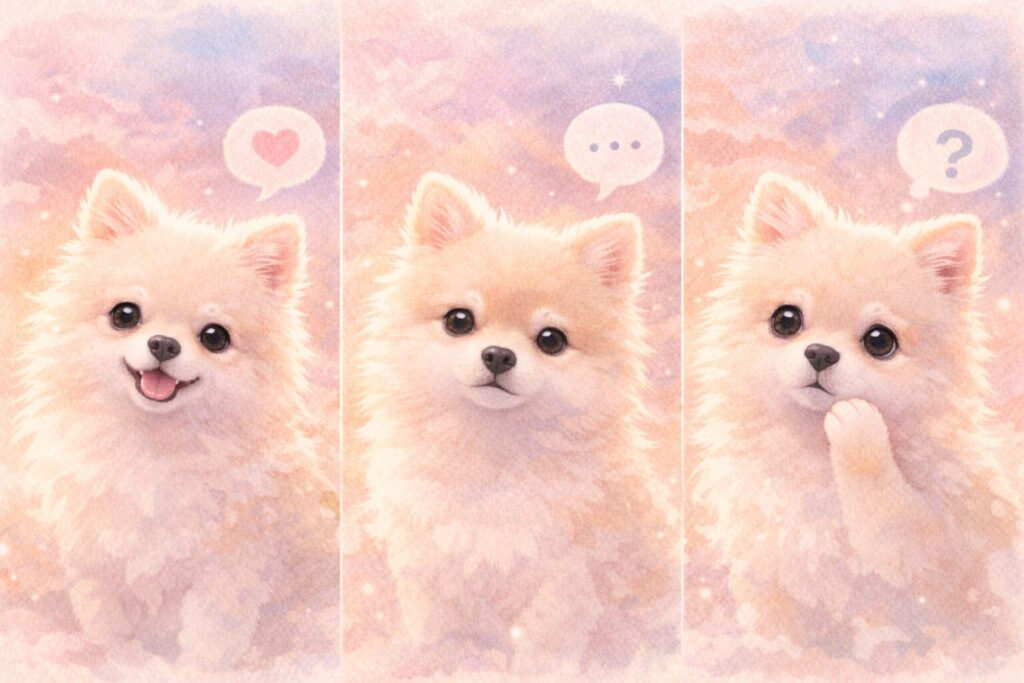 優しい声や怒る声で話す犬の夢のイメージ