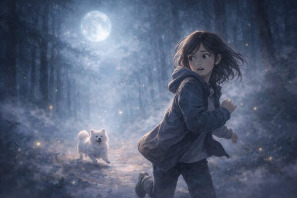 犬の夢のスピリチュアルな意味をイメージした幻想的な風景