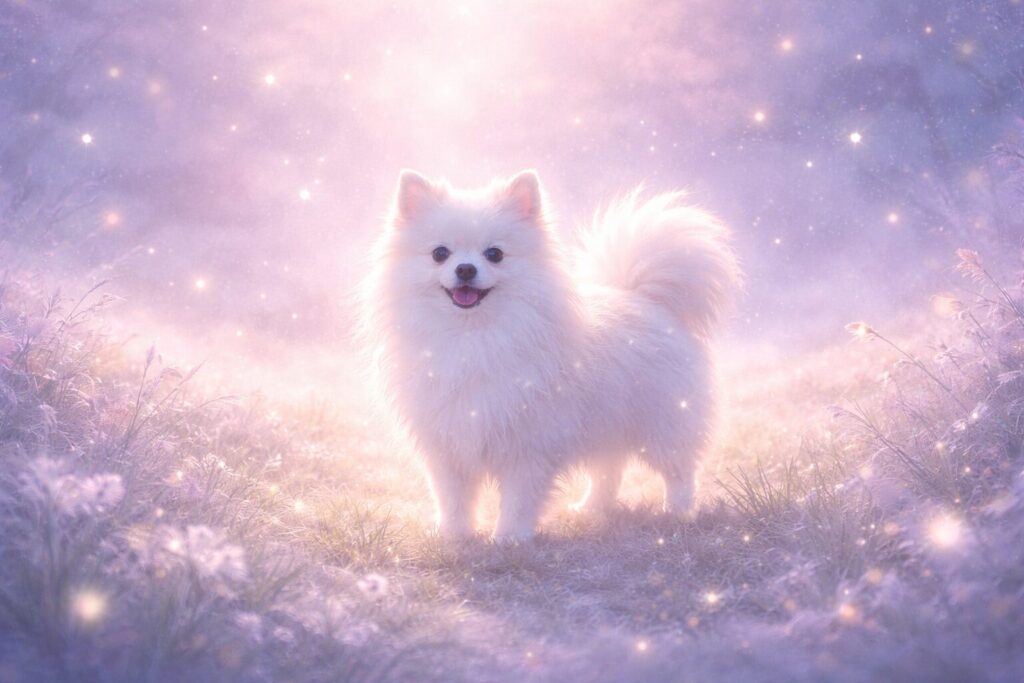 夢に出てくる白い犬の象徴イメージ