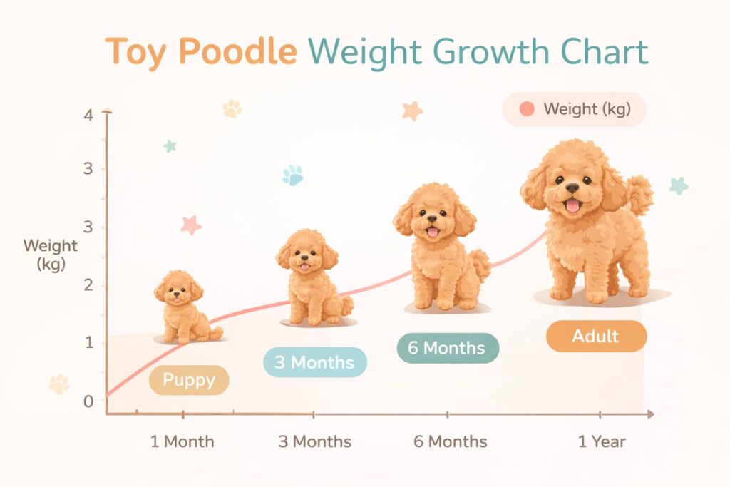 トイプードルの体重推移グラフ