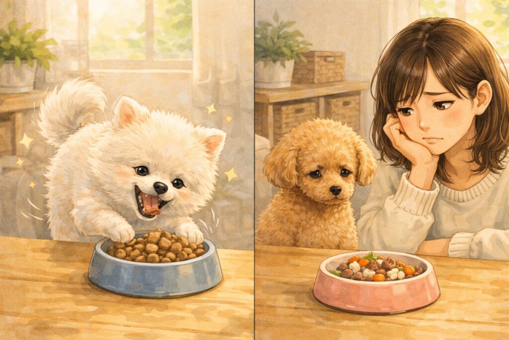 ドッグフードを食べる犬と食べない犬の違い