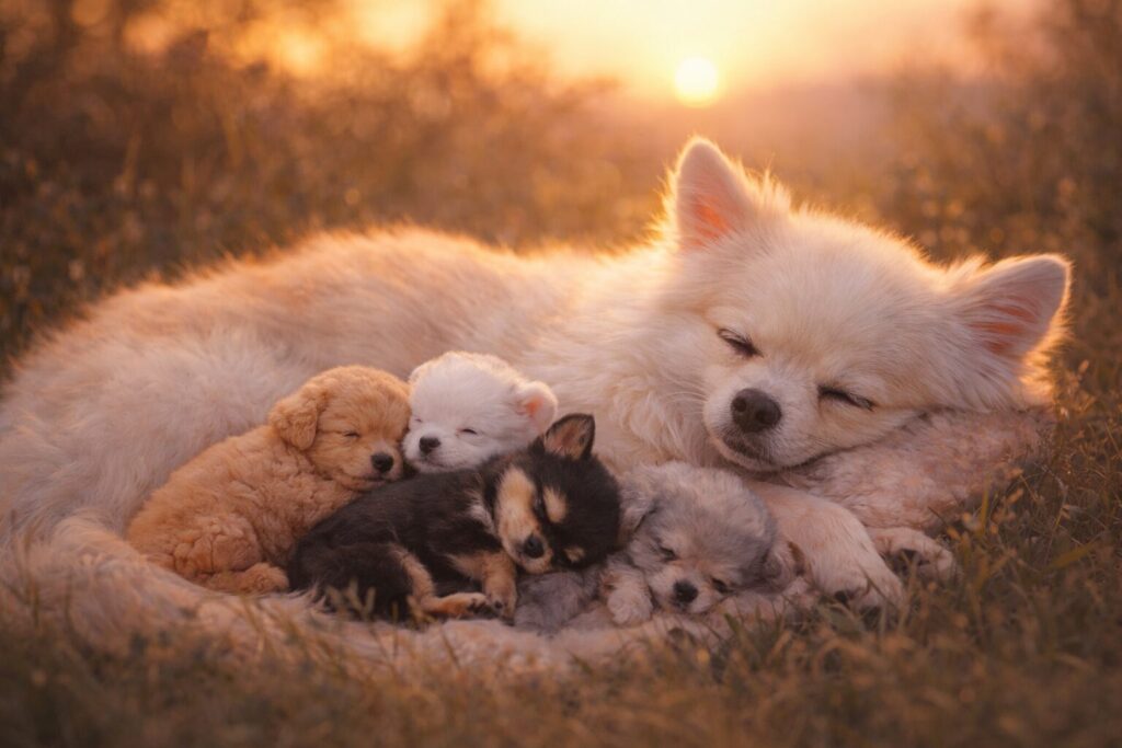 子犬が生まれる夢のイメージ