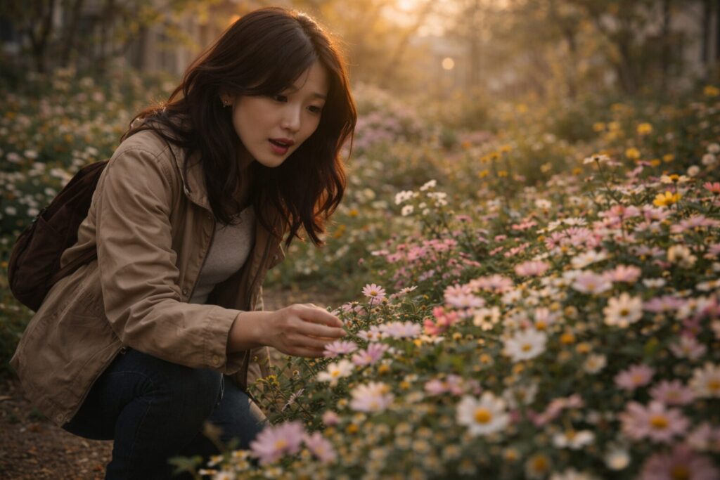 愛犬を探して呼びかける日本人女性の夢のイメージ