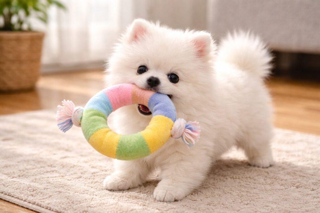 ポメラニアン 生後2ヶ月 甘噛み おもちゃ
