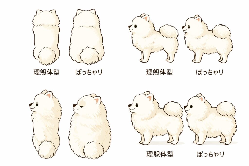 ポメラニアン 4ヶ月 体重 2kg 3kg 比較