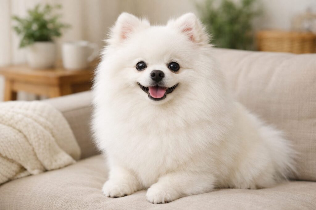毛並みがきれいでふわふわなポメラニアン