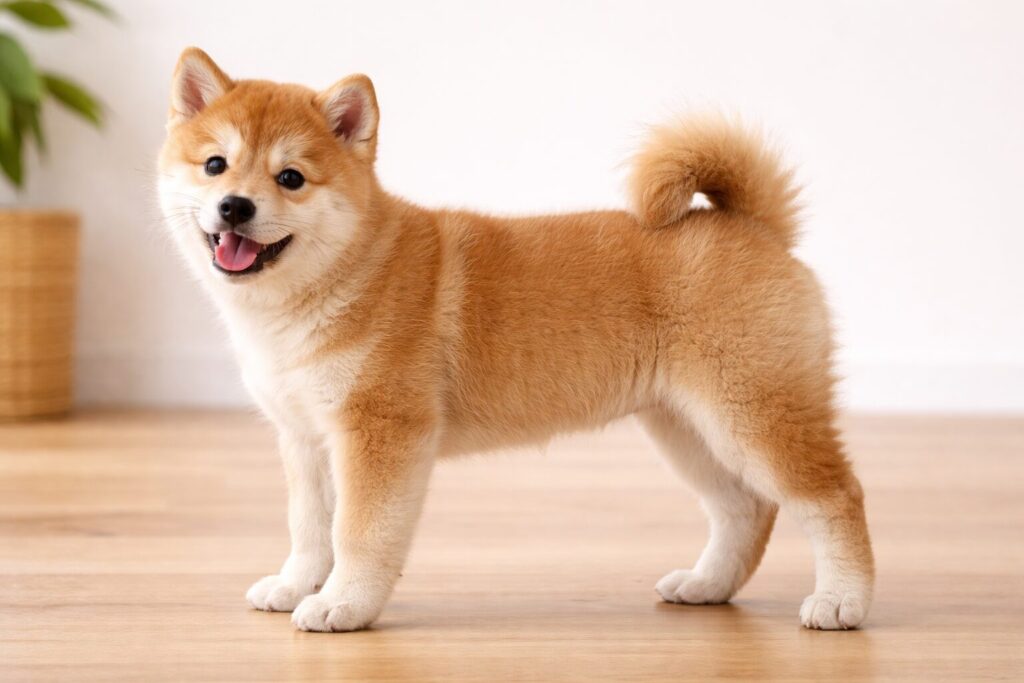 柴犬5ヶ月の体格と大きさがわかる全身画像