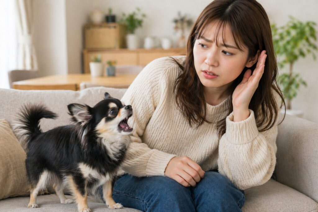チワワ 吠える ストレス 飼い主 困る様子