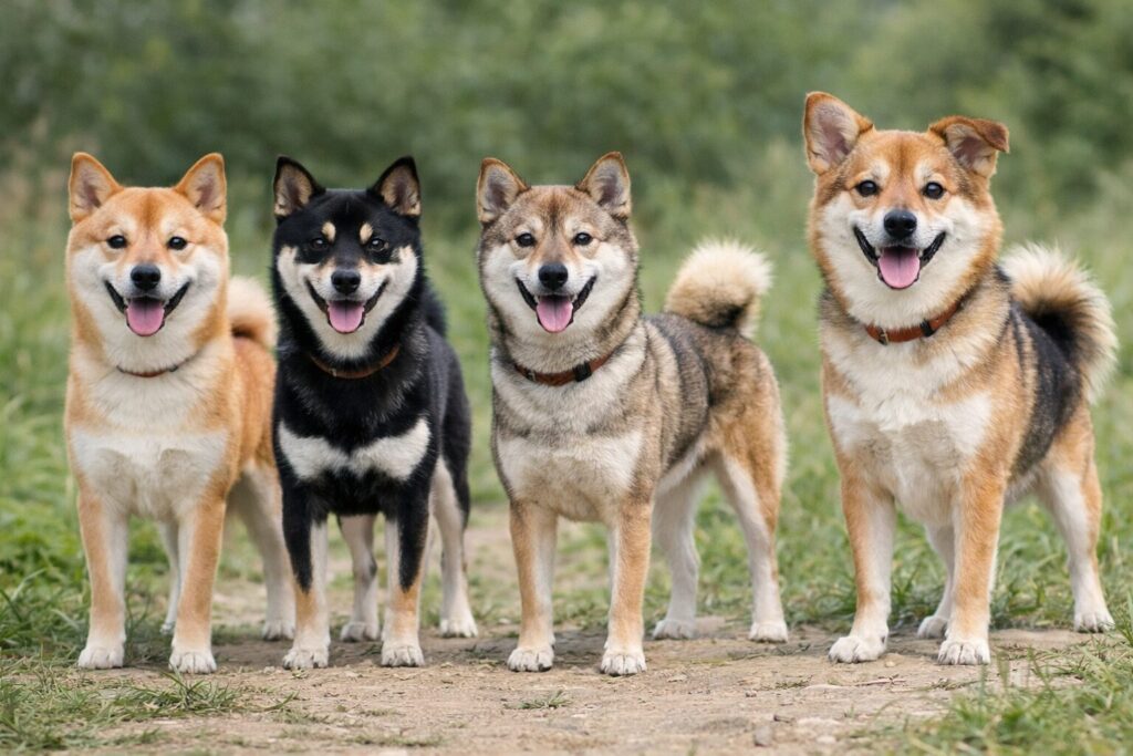 柴犬の毛色（赤・黒・胡麻）と体格の特徴比較