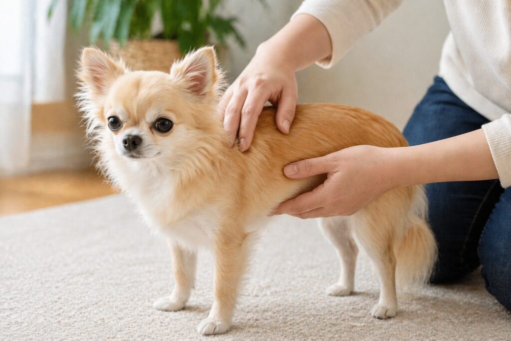 チワワ 肋骨 触診 方法 太りすぎチェック