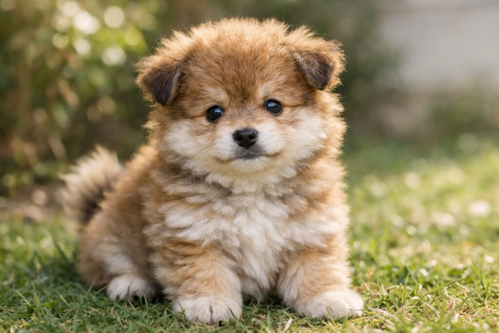 柴犬とトイプードルのミックス犬柴プー