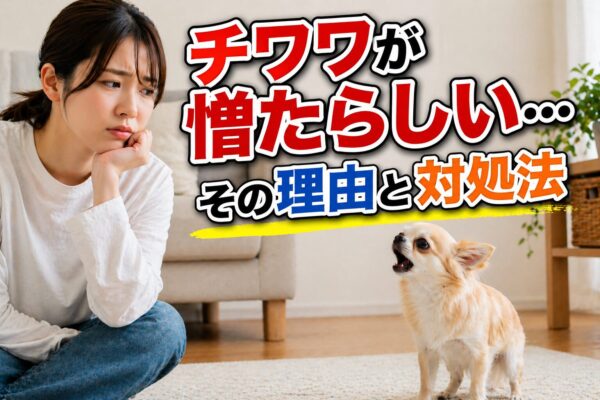 チワワが吠えて困っている飼い主の様子