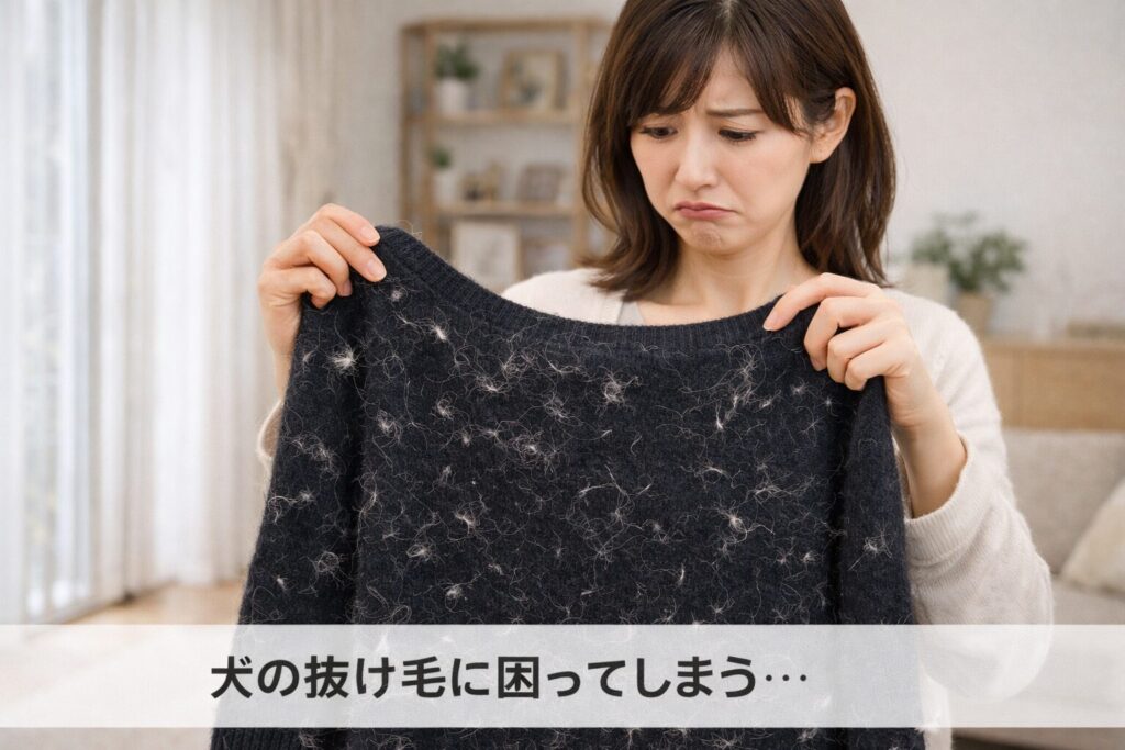 犬をリラックスさせながらブラッシングしている日常シーン