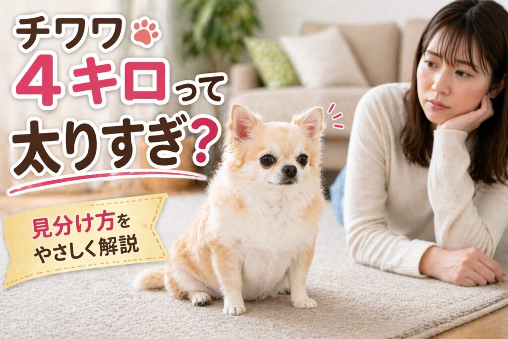 チワワ 体重4キロ 太りすぎか悩む様子