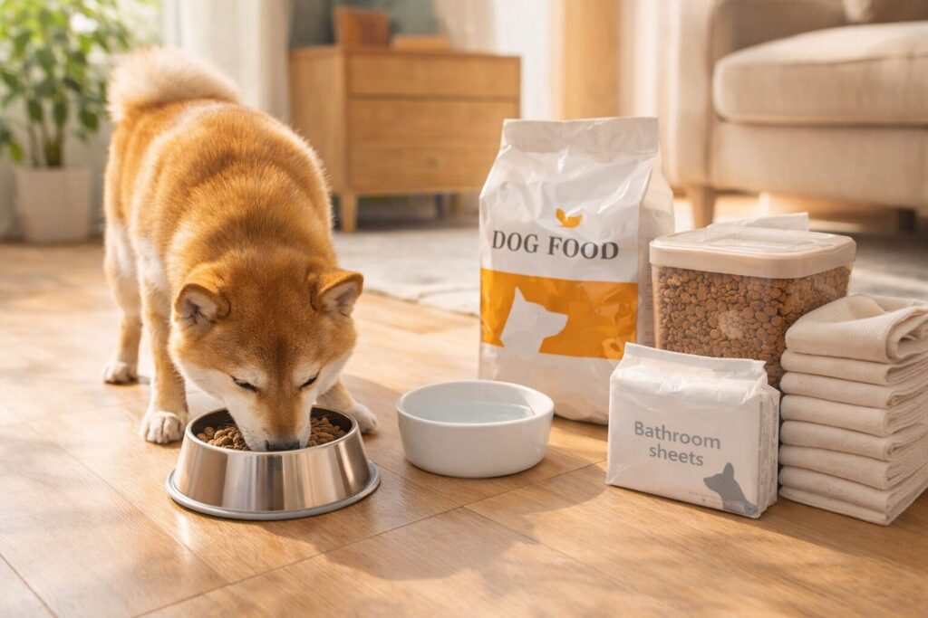 柴犬の食事や日用品など毎月かかる費用のイメージ