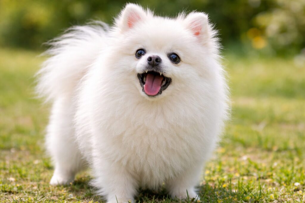 毛量が増えた成犬のポメラニアン