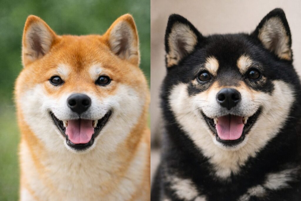 柴犬と豆柴の見た目の違い 顔の比較画像