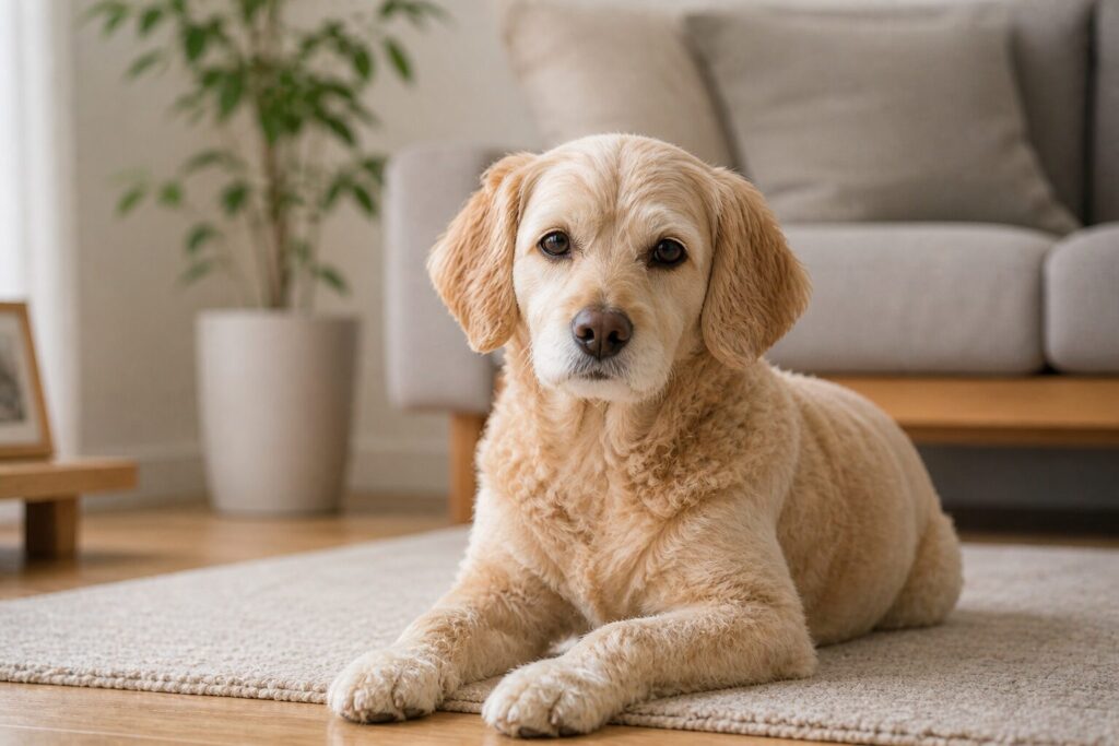 犬5歳の落ち着いた様子と人間年齢の目安イメージ