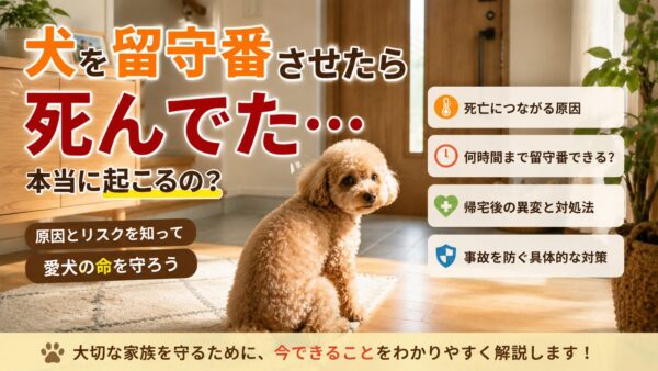 留守番中に飼い主の帰りを待つ犬