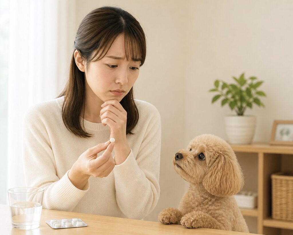 犬に人間用ビオフェルミンを与えてしまい心配している飼い主