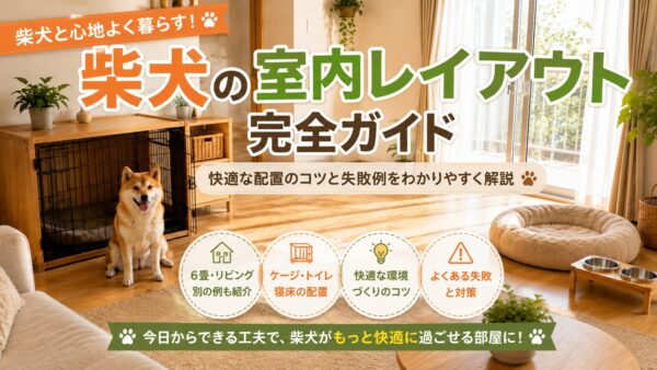 柴犬が快適に暮らせる室内レイアウトのイメージ